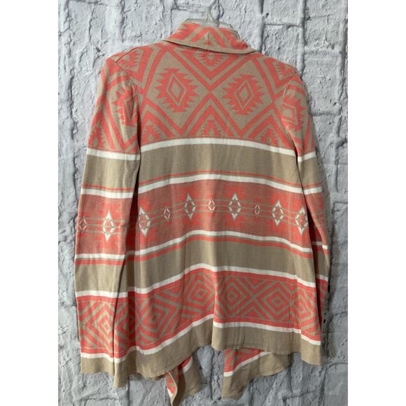 By Design Cardigan Sweater Open Front Small Aztec Pattern - Picture 5 of 5
